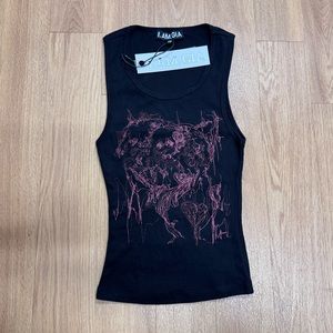 imgia tank jaymes top in black and pink